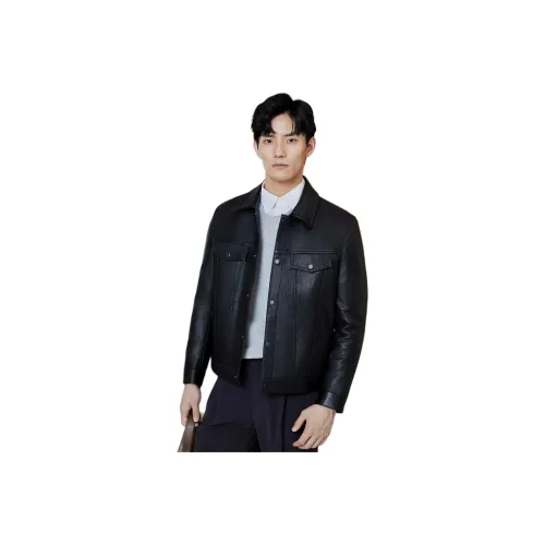 Beast King Тонкая Куртка из Натуральной Кожи Мужская