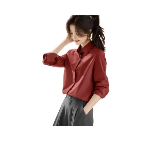 MOHANYIMEI Анкора Красная Женская Рубашка