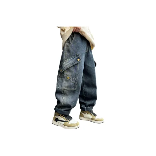 Meng Jia Class Синий Флис С подкладкой Школьные Джинсы