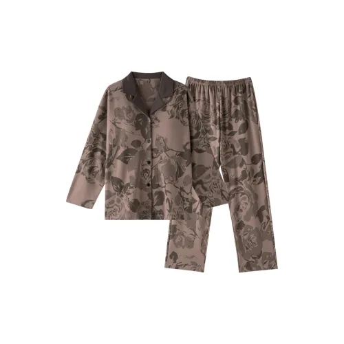 FENTENGCARE Темно-коричневый женский комплект пижам
