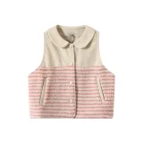 Жилет с розовыми полосами
