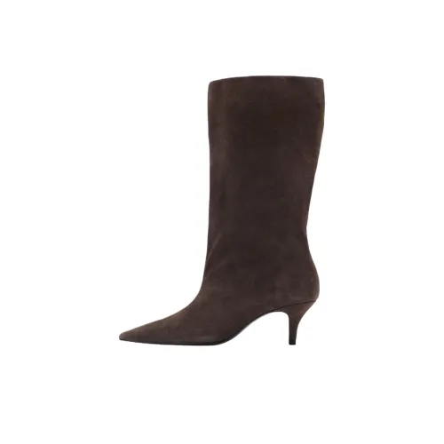 MANGO Ботильоны 5,5 см Женские Шоколад