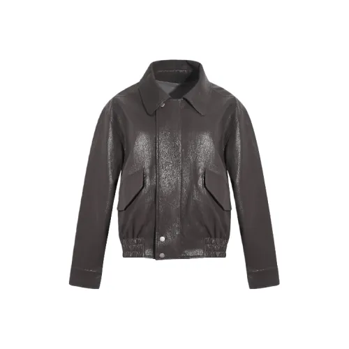 KYKW Кожа Куртка Пальто Унисекс