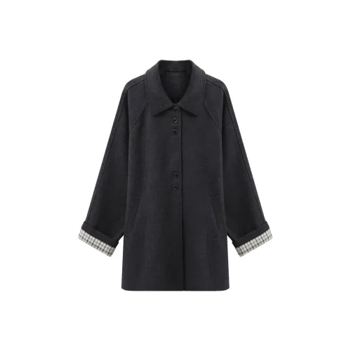 Another Alley Угольно-черный не совместимо Женские Пальто