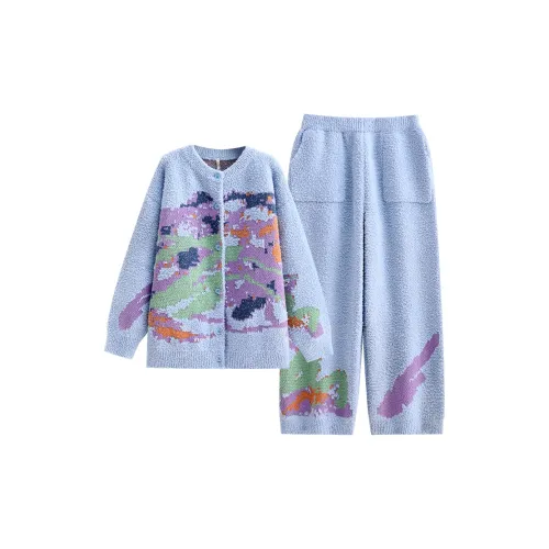 Yue Nei Спокойный Прилив Синий Женский Пижамный Комплект