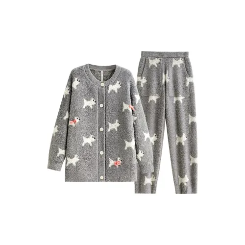 YUENEI Светлый Mist Серый Женские Пижамные Комплекты