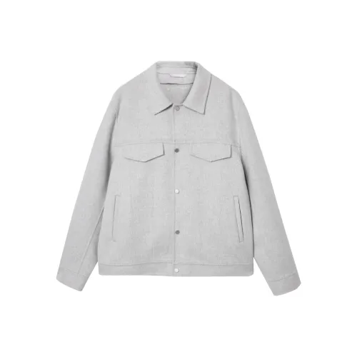 JACK JONES G41 Light Photinia Gray Men's Coat JACK JONES G41 Светлый Фотиния Серый Мужское Пальто