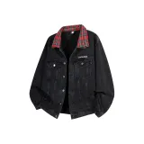 Дымчатый серый красный ожерелье-чокер