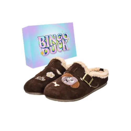 BINGO DUCK PVC Поливинилхлорид Домашние тапочки Женские