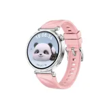 Розовый с серебристой пряжкой