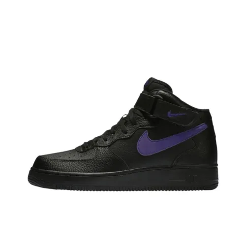 Nike Air Force 1 MID Топ Скейтборд Кроссовки Мужские Черные