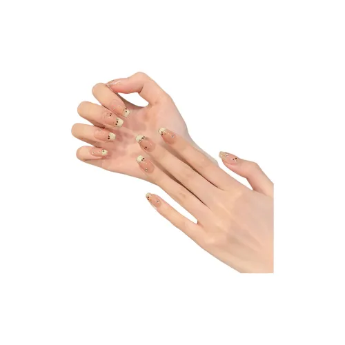 Fanze Вишня Кошачий глаз False Nail Средний LADDER And Короткий LADDER Золотой Градиентный Французский