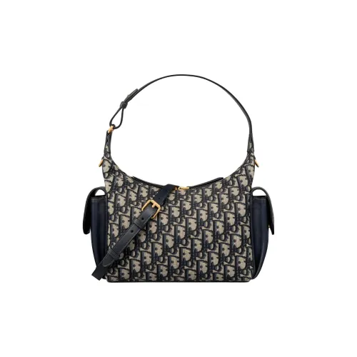 DIOR D Dream Хлопок Плечевая сумка Сумка Mini Женская Синяя