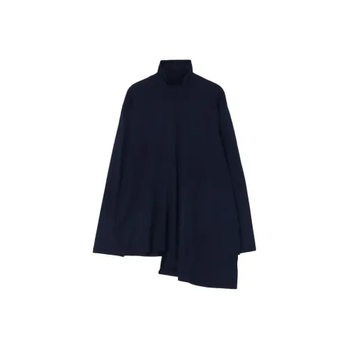 Yohji Yamamoto Pour Homme FW25 Шерсть SINGLE Джерси PANELED Черепаха Шея PO Трикотаж Мужской