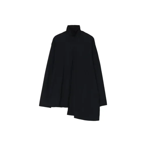 Yohji Yamamoto Pour Homme FW25 Шерсть SINGLE Джерси PANELED Черепаха Шея PO Трикотаж Мужской