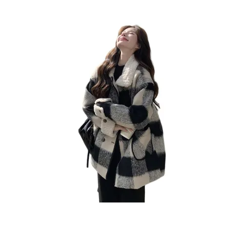 LANGQING Черное Женское Пальто