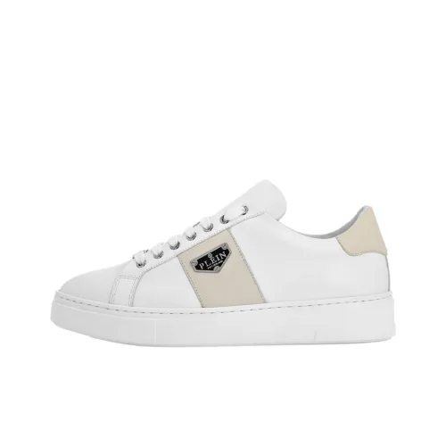 PHILIPP PLEIN Lo Топ Низкий Топ Скейтборд Кроссовки Унисекс Экрю