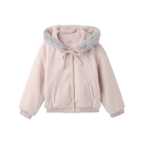 KKX Розовый Женские Бархатные Куртки
