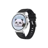 Чёрный с серебристой пряжкой