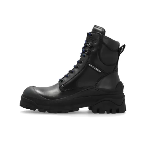 DSQUARED 2 Короткий Мартин Ботин Мужской Черный