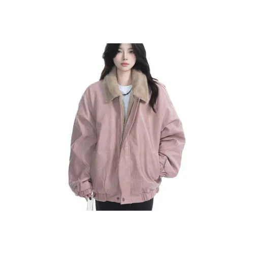 GUOZHEN Розовый Женский пуховик