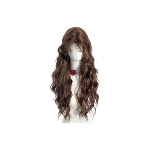 YOSEE Caramel Chestnut Перука Женская Коричневый Шерстяной Завиток Lazy Элегантность