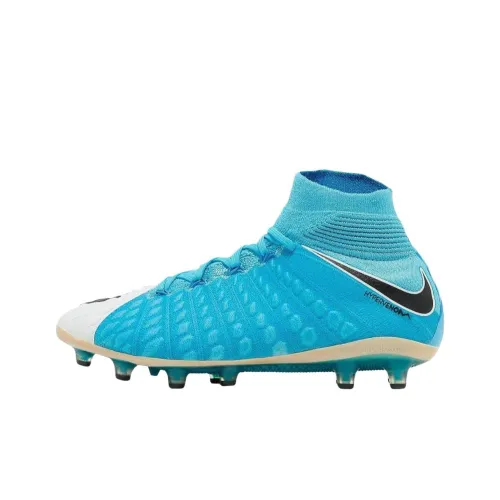 Найк Hypervenom Phantom 3 Футбольные бутсы Высокий верх Синий Белый Черный Мужской