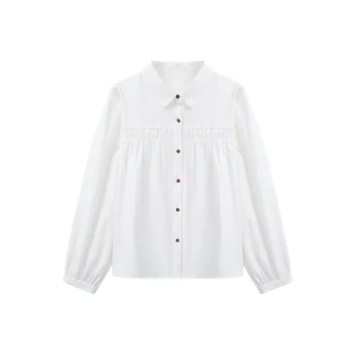YOUXIANG Экрю Женские Рубашки