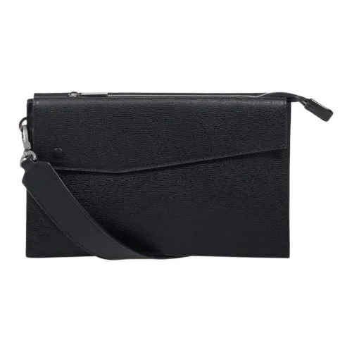Valextra Pocket Телячья кожа Сумка через плечо Мужской Черный