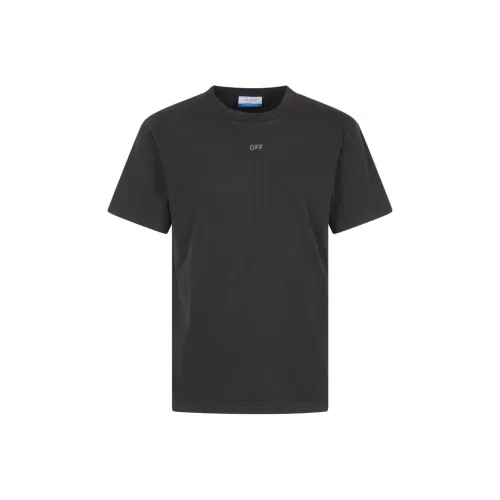 Off Белый Черный Мужские T-рубашки