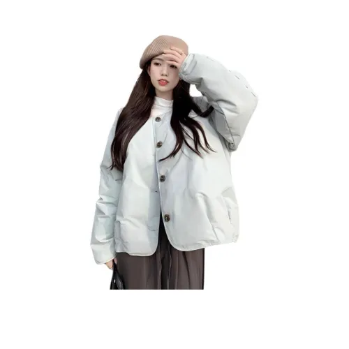 GUOZHEN Пыльно-синий женский пуховик