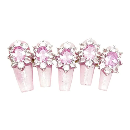 NARTIL Ювелирные украшения Пудрово-туманный Gyangcyang False Nail Длинный Розовый Градиентный Блестки 30MM