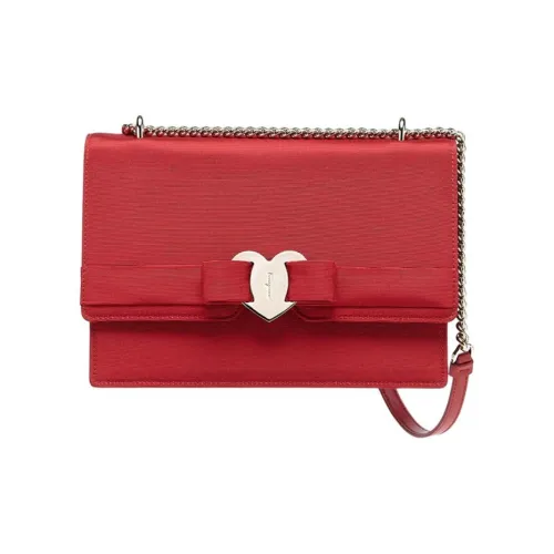 FERRAGAMO Vara Коровья кожа Сумка через плечо Женская Красная