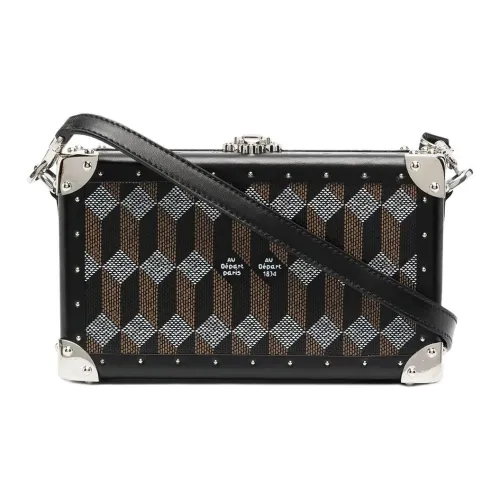 AU DEPART Сумка через плечо из кожи женская черная коричневая