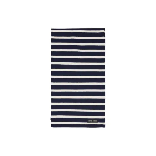 SAINT JAMES Cotton Knit Шарфы Мужской Морской Синий Бежевый