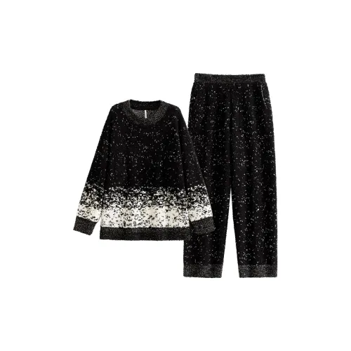 Yue Nei 24261 Sparkling Black Women's Pajama Sets