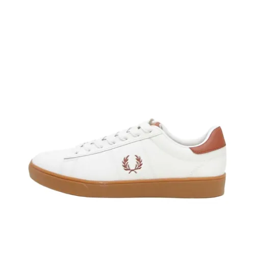 FRED PERRY Collaboration FRED PERRY Collaboration Spencer Устойчивые к истиранию Низкие Кроссовки для скейтбординга Унисекс Белые