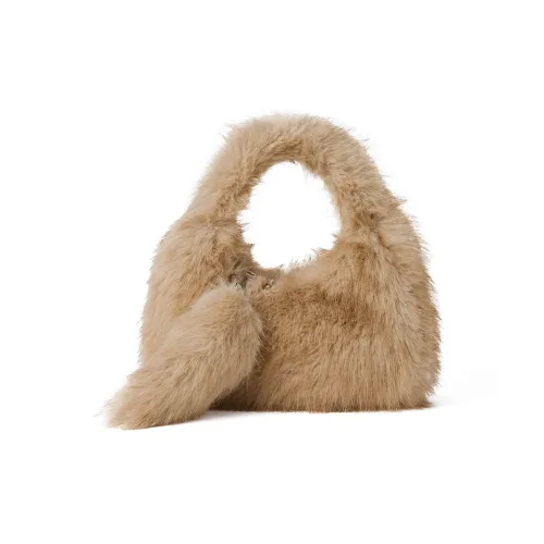 SMFK Акриловая сумка маленькая женская песочного цвета