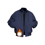 Темно-синий пуховый пиджак [утеплённый]