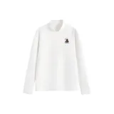 [Half-Turtleneck] Белый (Tn Touch Point Кофейный Логотип на груди)