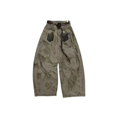 EYEUNDERSTAND Хаки Унисекс Джинсы