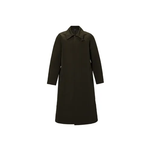 URBAN REVIVO Темно-коричневый Зеленый Мужской Тренч