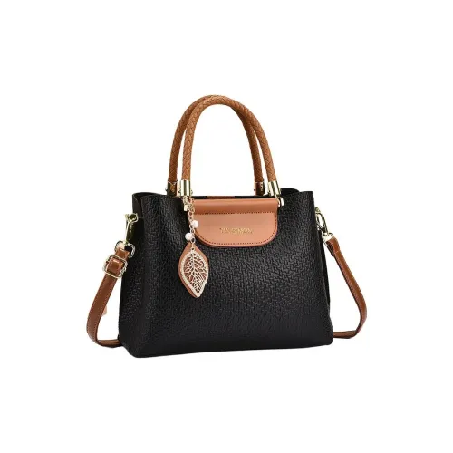 MOM'S HELPER ПУ (полиуретан) Сумка через плечо Стандартная Женская Черный Экрю