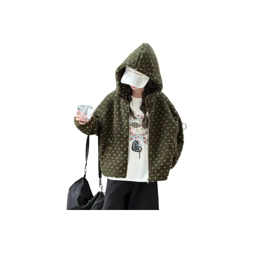 Yomi House Армейский зеленый Школьный возраст Натуральный и искусственный мех