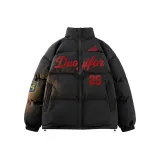 Чёрный хлопковый пуховик