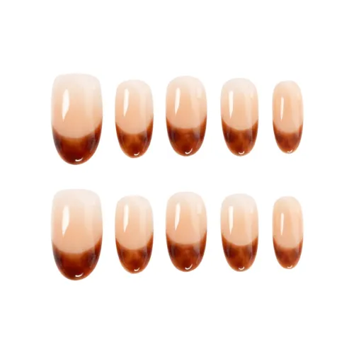 Goodbye Day Blush Amber Premium Handcrafted False Nail Oval 19mm Goodbye Day Румяна Амбра Премиум Handcrafted False Nail Овальный 19 мм