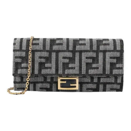 FENDI Denim Сумка через плечо Женская Черная