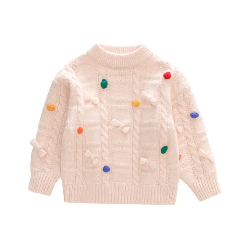 RHOBESAM Модный HOPE 235 Золотая нить Pom Свитер Розовый Пре-школьные Свитера