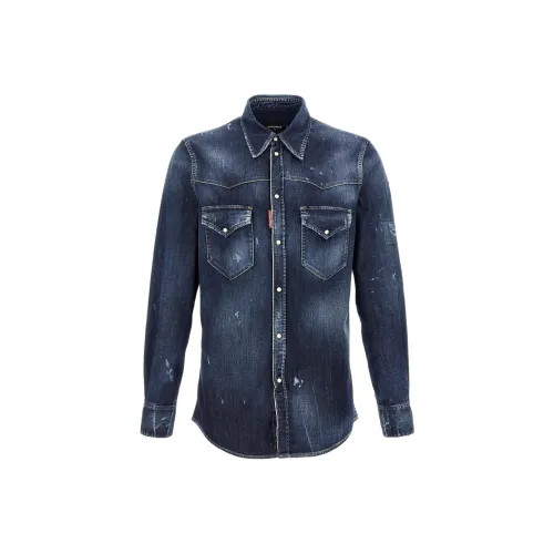 DSQUARED 2 Blue Мужские Рубашки