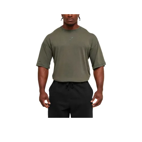 GYMSHARK Strength Зеленый Мужской Т-Рубашка